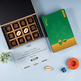 Corporate Diwali Gifts - 12 Chocolate Box - Middle Two Printed Chocolates (Minimum 50 Boxes)