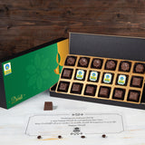 Corporate Diwali Gifts - 18 Chocolate Box - Middle Four Printed Chocolates (Minimum 50 Boxes)