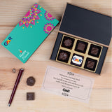 Corporate Diwali Gifts - 6 Chocolate Box - Single Printed Chocolate (Sample)