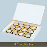 Elegant Floral I Love You Chocolate Gift Box Personalized with Photo (with Printed Chocolates)