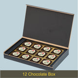 Floral Design I Love You Chocolate Gift Box Personalized with Picture (with Printed Chocolates)