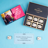 Cute Bow Design Personalised Chocolate Box for Birthday (with Printed Chocolates)