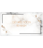 White Marble Design Get Well Soon Gift (with Printed Chocolates)