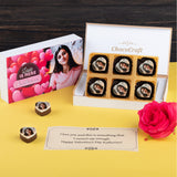 Special Valentine Gift Chocolate Box - Personalised with Photo and Name (with Printed Chocolates)