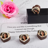 Special Valentine Gift Chocolate Box - Personalised with Photo and Name (with Printed Chocolates)